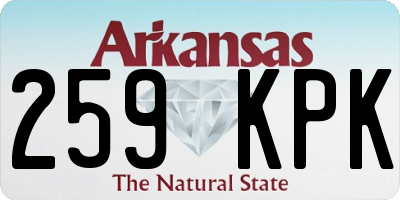 AR license plate 259KPK