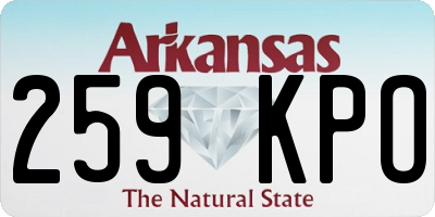 AR license plate 259KPO