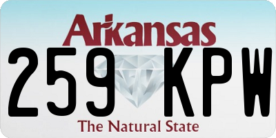 AR license plate 259KPW