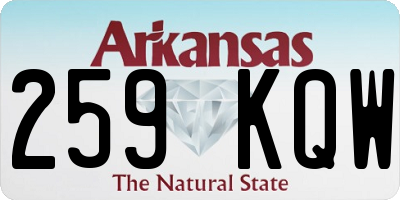 AR license plate 259KQW