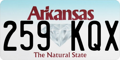 AR license plate 259KQX