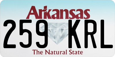 AR license plate 259KRL