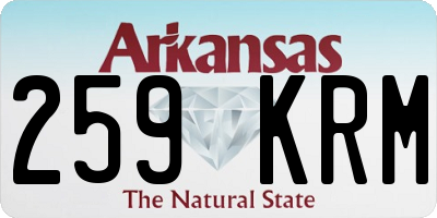 AR license plate 259KRM