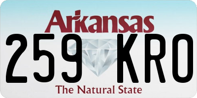 AR license plate 259KRO