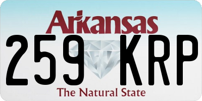 AR license plate 259KRP