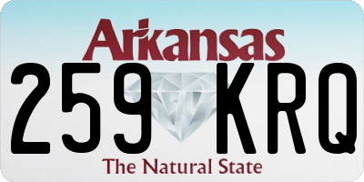 AR license plate 259KRQ