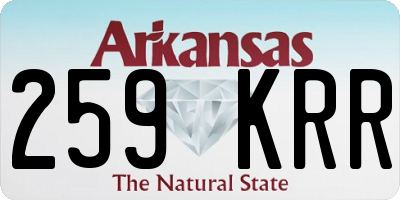 AR license plate 259KRR
