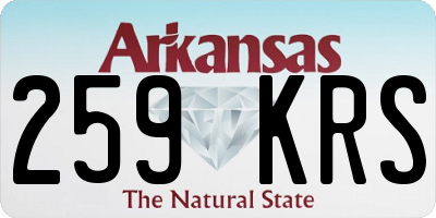 AR license plate 259KRS