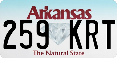 AR license plate 259KRT