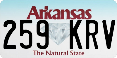 AR license plate 259KRV