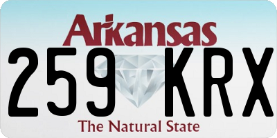 AR license plate 259KRX