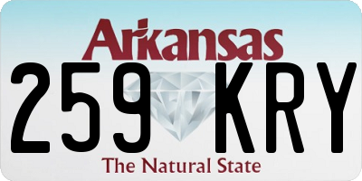 AR license plate 259KRY
