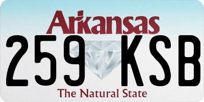 AR license plate 259KSB