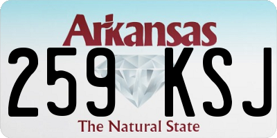 AR license plate 259KSJ