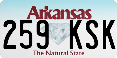 AR license plate 259KSK