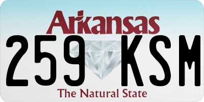 AR license plate 259KSM