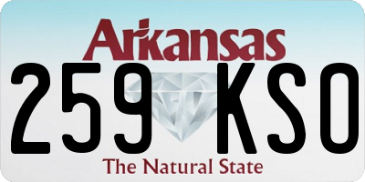AR license plate 259KSO