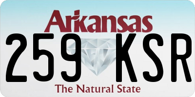 AR license plate 259KSR