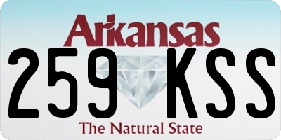 AR license plate 259KSS