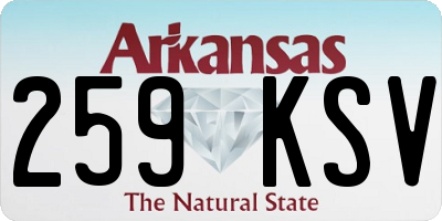 AR license plate 259KSV
