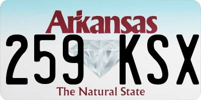 AR license plate 259KSX