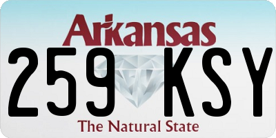AR license plate 259KSY
