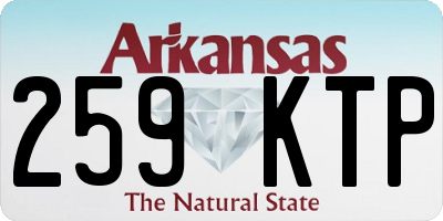 AR license plate 259KTP