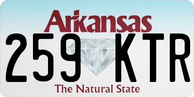 AR license plate 259KTR