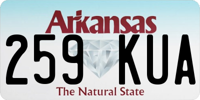 AR license plate 259KUA