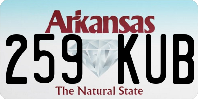 AR license plate 259KUB