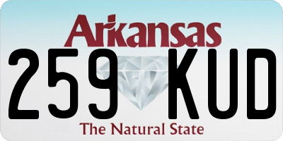 AR license plate 259KUD
