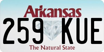 AR license plate 259KUE