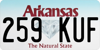AR license plate 259KUF