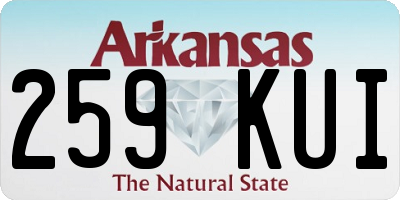 AR license plate 259KUI