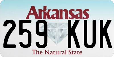 AR license plate 259KUK