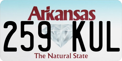 AR license plate 259KUL