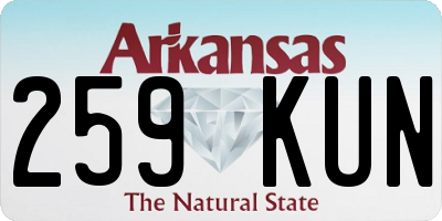 AR license plate 259KUN