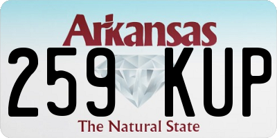 AR license plate 259KUP