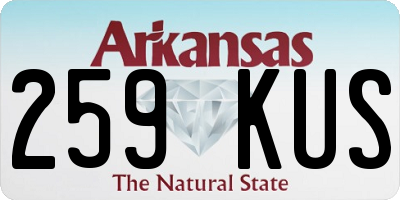 AR license plate 259KUS