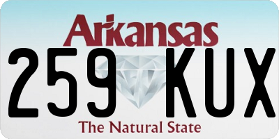 AR license plate 259KUX