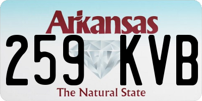 AR license plate 259KVB