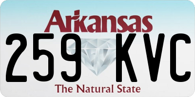 AR license plate 259KVC