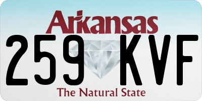 AR license plate 259KVF