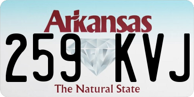 AR license plate 259KVJ