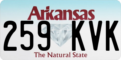 AR license plate 259KVK