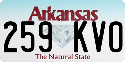 AR license plate 259KVO