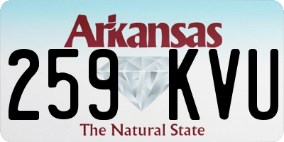 AR license plate 259KVU