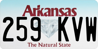 AR license plate 259KVW