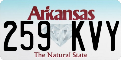 AR license plate 259KVY