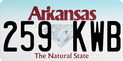 AR license plate 259KWB